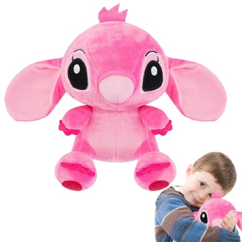 Bukezudang Stitch Kuscheltier,Kuscheltier, 20cm Mini Stitch Klein Plüschtiere, Stitch Plüschtier, Plüschfigur Stich für Kinder Freundin Festival Weihnachten Urlaub Geschenke (Rosa) von Bukezudang