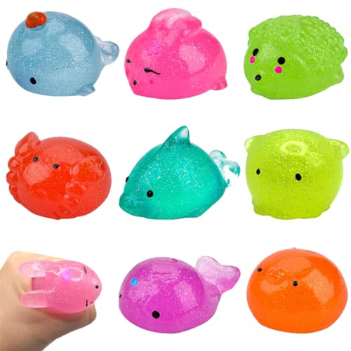 Kawaii Tier Squishies, 8 Stück Soft Mochi Squishy Toys, Jumbo Tiere Squeeze Spielzeug,Mochi Squishy, Mini Squishy Kawaii Tiere, Sensorische Geschenke Für Erwachsene Kinder von Bukezudang