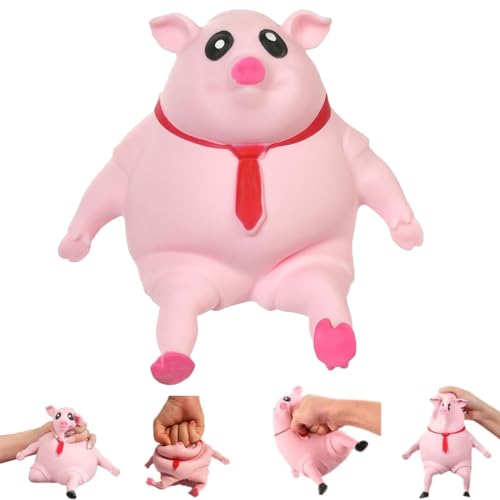 Stress Schwein, Anti Stress Schwein, Anti Stress Würfel Stressball, ettes Schwein Stress Spielzeug, Nettes Rosa Schwein Stress Spielzeug, Squeeze Toy Für Kinder Erwachsener(Rosa) von Bukezudang