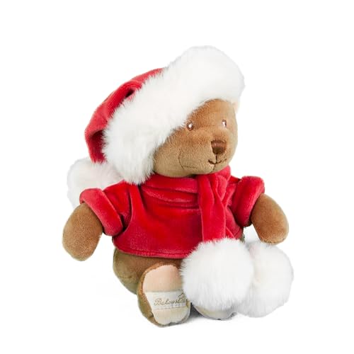 Bukowski Teddybär Baby Santa braun/rot/weiß 15 cm Plüschteddybär Weihnachtsteddybär von Bukowski