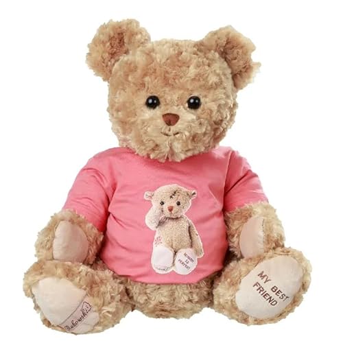 Bukowski Teddybär Mavi Nobody's Perfect 50 cm braun/pink mit T-Shirt Plüschteddybär von Bukowski