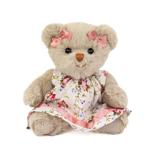 Bukowski Teddybär Maya 15 cm grau mit Blumenkleid Plüschteddybär von Bukowski