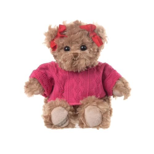 Bukowski Teddybär Tova 25 cm braun/pink mit Pullover Plüschteddybär von Bukowski