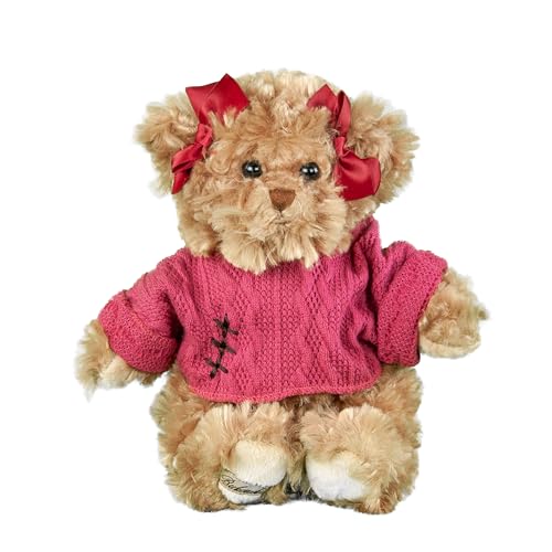 Bukowski Teddybär Tova 25 cm braun/pink mit Pullover Plüschteddybär von Bukowski