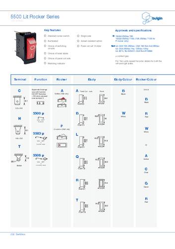 Bulgin C5503ATNAB Wippschalter 1St. von Bulgin