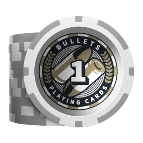 Bullets Playing Cards, Plastik Poker Chips, Christopher mit Werten, 25er Rolle (Grau (1er)) von Bullets Playing Cards