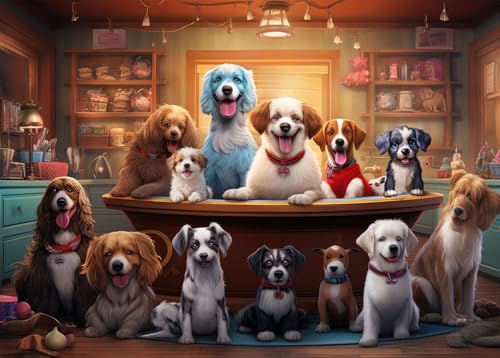 Bullglesup Puzzle für Erwachsene, groß, 777 Teile, Gruppe von Hunden, Puzzle mit Poster-Buchstaben auf der Rückseite, einzigartige Teile, passen gut, staubfrei, 69,8 x 49,8 cm Bullglesup Puzzle für Erwachsene, groß, 777 Teile, Gruppe von Hunden, Puzzle mit Poster-Buchstaben auf der Rückseite, einzigartige Teile, passen gut, staubfrei, 69,8 x 49,8 cm von Bullglesup