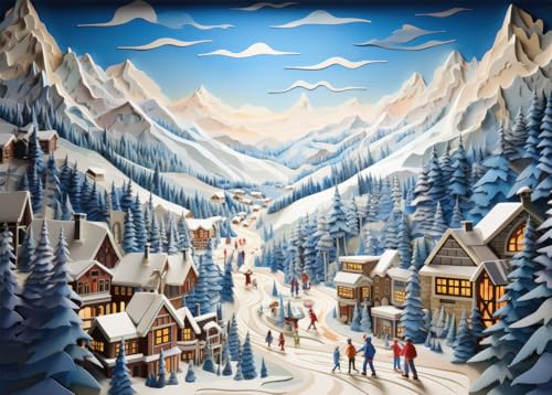 Bullglesup Puzzle für Erwachsene, groß, 777 Teile, Skigebiets-Puzzle mit Poster-Buchstaben auf der Rückseite, einzigartige Teile, passen gut, staubfrei, 69,8 x 49,8 cm Bullglesup Puzzle für Erwachsene, groß, 777 Teile, Skigebiets-Puzzle mit Poster-Buchstaben auf der Rückseite, einzigartige Teile, passen gut, staubfrei, 69,8 x 49,8 cm von Bullglesup