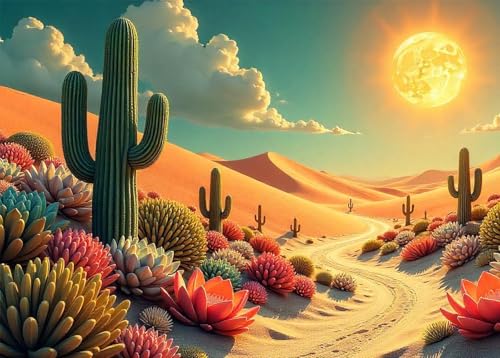 Bullglesup Puzzles für Erwachsene, 1000 Teile, Kakteen-Puzzle mit Poster-Buchstaben auf der Rückseite, einzigartige Teile, passen gut, staubfrei, 69,8 x 49,8 cm Bullglesup Puzzles für Erwachsene, 1000 Teile, Kakteen-Puzzle mit Poster-Buchstaben auf der Rückseite, einzigartige Teile, passen gut, staubfrei, 69,8 x 49,8 cm von Bullglesup