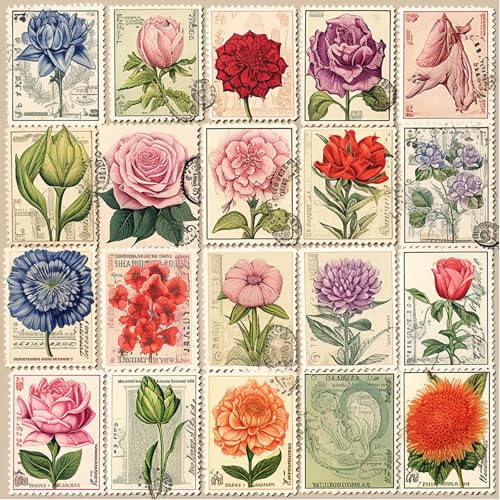 Bullglesup Puzzles für Erwachsene, 1024 Teile, Blooming Stamps Puzzle mit Poster-Buchstaben auf der Rückseite, einzigartige Teile passen gut, staubfrei, 49,8 x 49,8 cm Bullglesup Puzzles für Erwachsene, 1024 Teile, Blooming Stamps Puzzle mit Poster-Buchstaben auf der Rückseite, einzigartige Teile passen gut, staubfrei, 49,8 x 49,8 cm von Bullglesup