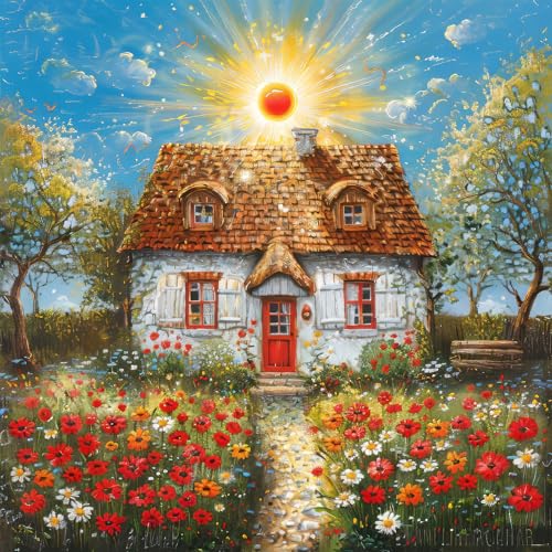 Bullglesup Puzzles für Erwachsene, 1024 Teile, schönes Cottage-Puzzle mit Poster-Buchstaben auf der Rückseite, einzigartige Teile, passen gut, staubfrei, 49,8 x 49,8 cm Bullglesup Puzzles für Erwachsene, 1024 Teile, schönes Cottage-Puzzle mit Poster-Buchstaben auf der Rückseite, einzigartige Teile, passen gut, staubfrei, 49,8 x 49,8 cm von Bullglesup