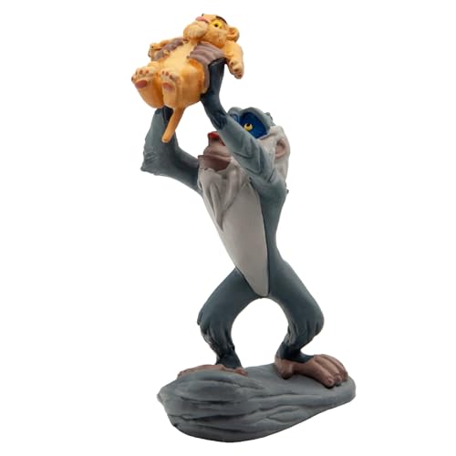 Bullyland 12256 - Spielfigur Affe Rafiki mit Simba aus Walt Disney Der König der Löwen, ca. 9,8 cm, detailgetreu, ideal als kleines Geschenk für Kinder ab 3 Jahren von Bullyland