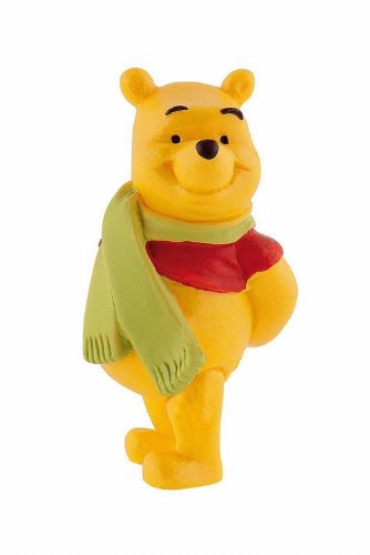 Bullyland 12327 - Spielfigur Puuh der Bär mit Schal aus Walt Disney Winnie Puuh, ca. 6,4 cm, detailgetreu, ideal als kleines Geschenk für Kinder ab 3 Jahren von Bullyland