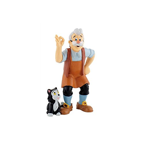 Bullyland 12398 - Spielfigur Meister Gepetto aus Walt Disney Pinocchio, ca. 7,4 cm, detailgetreu, ideal als kleines Geschenk für Kinder ab 3 Jahren von Bullyland