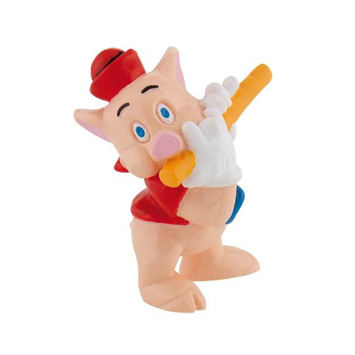 Bullyland 12490 - Spielfigur Pfeifer aus Walt Disney Die drei kleinen Schweinchen, ca. 5,2 cm, detailgetreu, ideal als kleines Geschenk für Kinder ab 3 Jahren von Bullyland