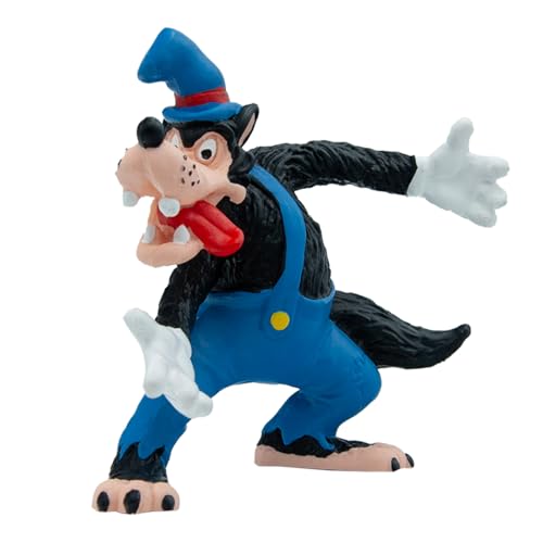 Bullyland 12493 - Spielfigur Wolf Ede aus Walt Disney Die drei kleinen Schweinchen, ca. 8,2 cm, detailgetreu, ideal als kleines Geschenk für Kinder ab 3 Jahren von Bullyland