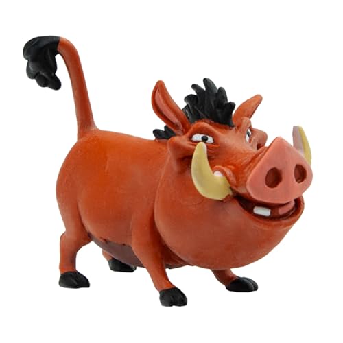 Bullyland 12533 - Spielfigur Pumbaa aus Walt Disney Der König der Löwen, ca. 7,6 cm, detailgetreu, ideal als kleines Geschenk für Kinder ab 3 Jahren, Braun von Bullyland