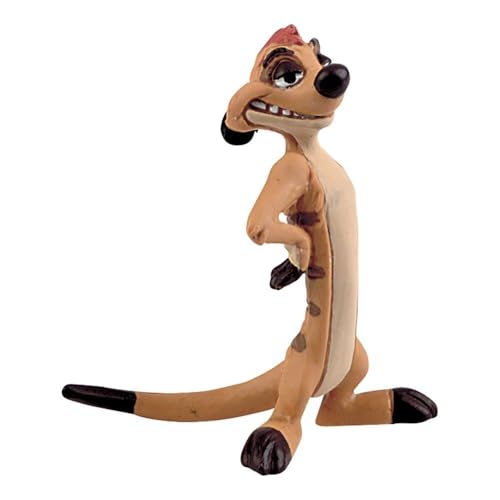 Bullyland 12534 - Spielfigur Erdmännchen Timon aus Walt Disney Der König der Löwen, ca. 6,3 cm, detailgetreu, ideal als kleines Geschenk für Kinder ab 3 Jahren, Braun von Bullyland