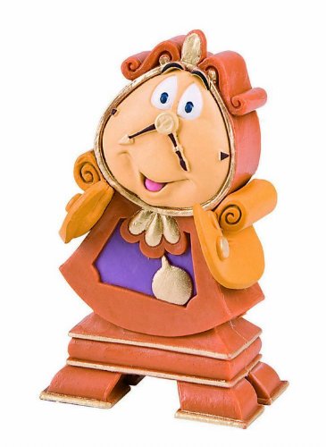 Bullyland 12563 - Spielfigur Herr von Unruh aus Walt Disney Die Schöne und das Biest, ca. 6,9 cm, detailgetreu, ideal als kleines Geschenk für Kinder ab 3 Jahren, Orange von Bullyland