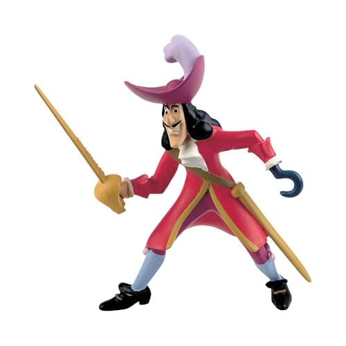 Bullyland 12651 - Spielfigur Kapitän Hook aus Walt Disney Peter Pan, ca. 9,4 cm, detailgetreu, ideal als kleines Geschenk für Kinder ab 3 Jahren von Bullyland