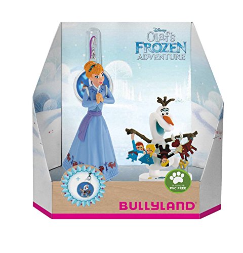 Bullyland 12938 - Disney Olafs Frozen Adventure Spielfigurenset, Anna und Olaf mit Charm von Bullyland