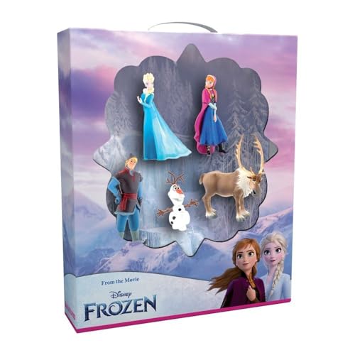 Bullyland 13413 - Spielfiguren Jubiläums-Set Prinzessin Elsa, Anna, Kristoff, Sven und Olaf aus Walt Disney Die Eiskönigin, ideal als kleines Geschenk für Kinder ab 3 Jahren von Bullyland