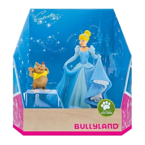 Bullyland 13438 - Spielfiguren Set Cinderella und Karli aus Walt Disney Cinderella, detailgetreu, ideal als kleines Geschenk für Kinder ab 3 Jahren von Bullyland