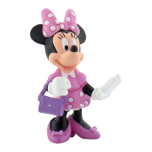 Bullyland 15328 - Spielfigur Walt Disney Minnie Mouse mit Tasche, ca. 7,2 cm, detailgetreu, ideal als kleines Geschenk für Kinder ab 3 Jahren von Bullyland