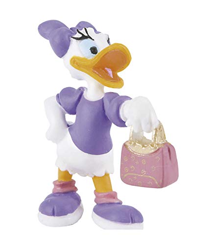 Bullyland 15343 - Spielfigur Walt Disney Daisy Duck mit Tasche, ca. 6,5 cm, detailgetreu, ideal als kleines Geschenk für Kinder ab 3 Jahren von Bullyland