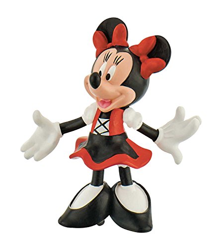 Bullyland 15391 - Spielfigur, Walt Disney Minnie im Dirndl, ca. 7 cm groß, liebevoll handbemalte Figur, PVC-frei, tolles Geschenk für Jungen und Mädchen zum fantasievollen Spielen von Bullyland