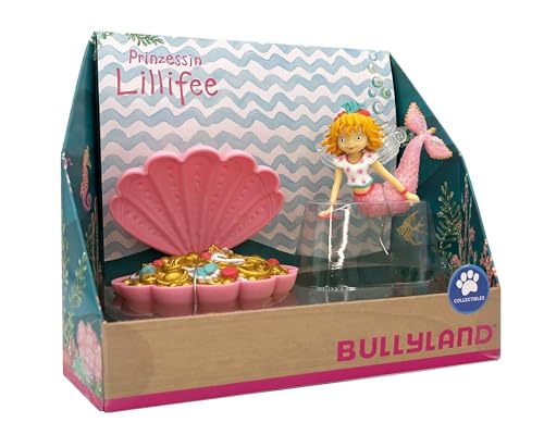 Bullyland 18904 - Spielfigur Prinzessin Lillifee als Meerjungfrau mit ihrer Schatzmuschel, detailgetreu, ideal als kleines Geschenk für Kinder ab 3 Jahren von Bullyland