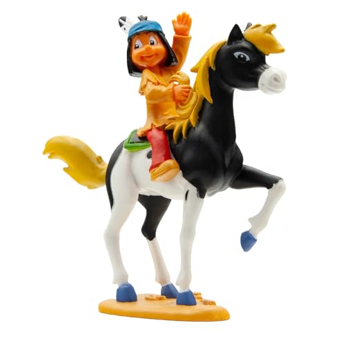 Bullyland 43355 - Spielfigur Indianer Yakari auf seinem Pony Kleiner Donner, ca. 9 cm, detailgetreu, ideal als kleines Geschenk für Kinder ab 3 Jahren von Bullyland