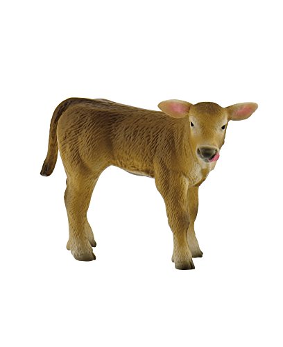 Bullyland 62729 - Spielfigur Alpenkalb Mona, ca. 5,5 cm große Tierfigur, detailgetreu, PVC-frei, ideal als kleines Geschenk für Kinder ab 3 Jahren von Bullyland