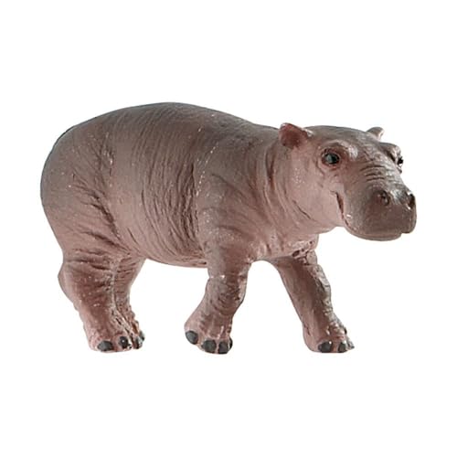 Bullyland 63692 - Spielfigur Nilpferd Kalb, ca. 7,5 cm große Tierfigur, detailgetreu, PVC-frei, ideal als kleines Geschenk für Kinder ab 3 Jahren von Bullyland