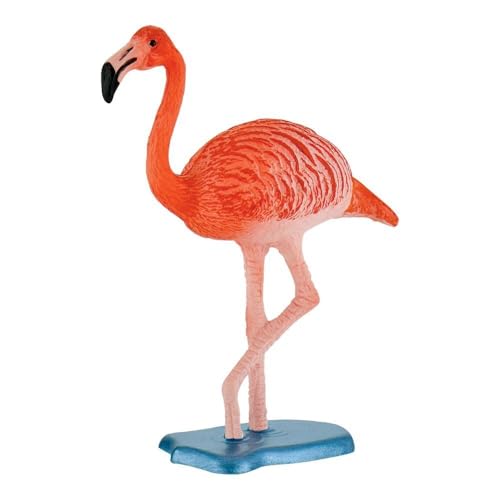 Bullyland 63715 - Spielfigur Flamingo rosa, ca. 7,7 cm große Tierfigur, detailgetreu, PVC-frei, ideal als kleines Geschenk für Kinder ab 3 Jahren von Bullyland