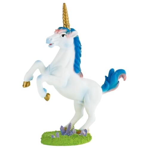 Bullyland 75571 - Spielfigur Weißer Einhorn Hengst, aufbäumend, ca. 13,1 cm, detailgetreu, PVC-frei, ideal als kleines Geschenk für Kinder ab 3 Jahren von Bullyland