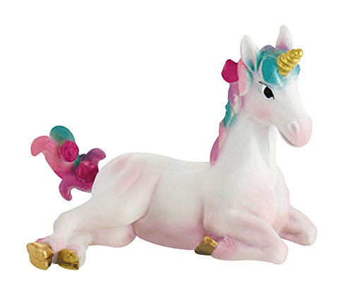 Bullyland 75572 - Spielfigur Weißes Einhorn Fohlen, ca. 4,9 cm, detailgetreu, PVC-frei, ideal als kleines Geschenk für Kinder ab 3 Jahren von Bullyland