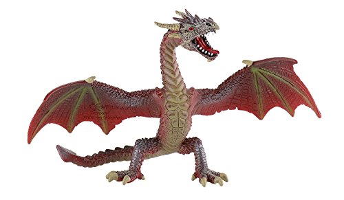 Bullyland 75591 - Spielfigur Rotbrauner Drache, ca. 10,3 cm, detailgetreu, PVC-frei, ideal als kleines Geschenk für Kinder ab 3 Jahren von Bullyland