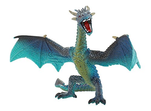 Bullyland 75592 - Spielfigur Türkiser Drache, ca. 10,3 cm, detailgetreu, PVC-frei, ideal als kleines Geschenk für Kinder ab 3 Jahren von Bullyland