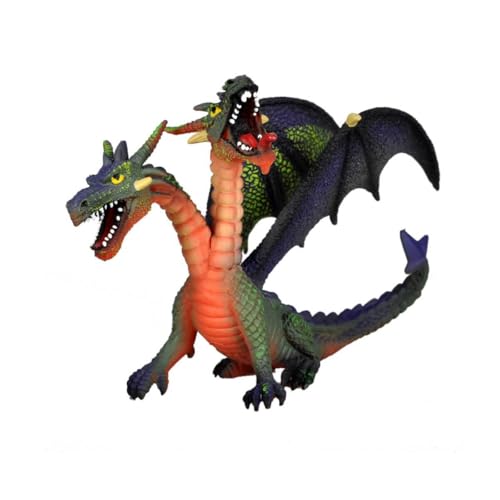 Bullyland 75596 - Spielfigur Drache mit 2 Köpfen Grün, ca. 9,2 cm, detailgetreu, PVC-frei, ideal als kleines Geschenk für Kinder ab 3 Jahren von Bullyland