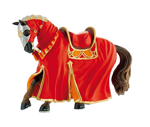 Bullyland 80768 - Spielfigur Turnierpferd Rot, ca. 14,5 cm, detailgetreu, PVC-frei, ideal als kleines Geschenk für Kinder ab 3 Jahren von Bullyland