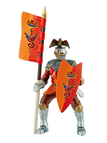 Bullyland 80782 - Spielfigur Kampfbereiter Turnier Ritter in roter Rüstung, ca. 12,5 cm, detailgetreu, PVC-frei, ideal als kleines Geschenk für Kinder ab 3 Jahren von Bullyland