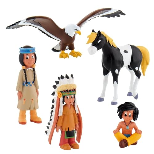 Bullyland Yakari Set Regenbogen Kleiner Dachs Donner 5 Figuren von Bullyland