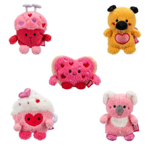 BumBumz SweetBumz Serie II Plüsch, 5er-Pack, Val Cookie Casey, Love Mug Meghan, Red Velvet Cupcake Cramer, Pink Koala Killian, Mops Prescot – von The Makers of Original Squishmallows von BumBumz