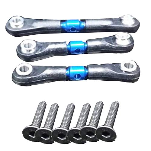 Bumdenuu 3 StüCk Metalllenkung Spurstange Verbindungsstange für TT02 TT02T 1/10 RC Autoteile ZubehöR, Blau von Bumdenuu