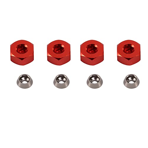 Bumdenuu Aluminium Auto Fernbedienung 12 mm Hex Wheel HUB Adapter Laufwerkskoppler Verlängerung für 1/10 ferngesteuertes Auto C14 C24 B14 B24 B16 B36 Rot von Bumdenuu