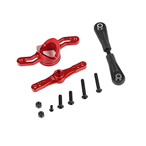 Bumdenuu Für 5Ive-T Ersatzteile, CNC-Legierung, Doppelarm, Basis-Kits 87064 für 1/5 Leiter mit Fernbedienung, Rovan LKW, Rot von Bumdenuu