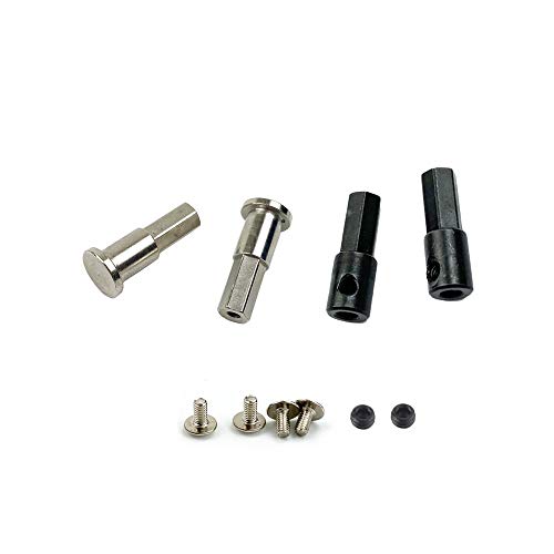 Bumdenuu Für WPL D12 1/10 Stück RC Auto Upgrade Metall 5 mm Hexagonaler Adapter Vorderradnabe Kombinator und Adapter für Hinterachse, B von Bumdenuu