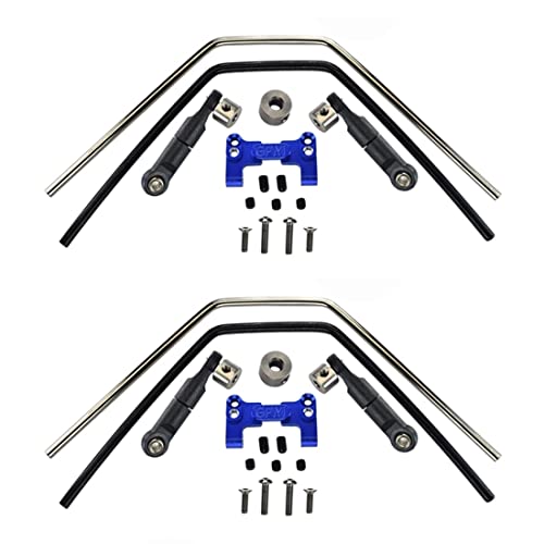 Bumdenuu Set mit Stabilisatoren, vorne und hinten, aus Metall, für 1/8 Traxxas Sledge RC Car Upgrade Parts Spare Zubehör, Blau von Bumdenuu