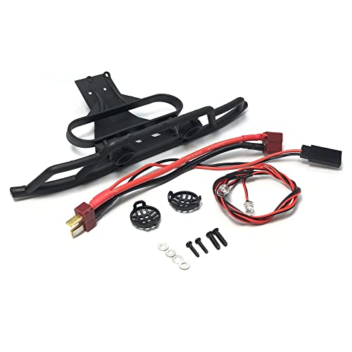 Bumdenuu Stoßstange vorne mit LED-Licht für Wltoys 144001 144010 124016 124017 124018 124019 RC Car Upgrades Dekorationsteile von Bumdenuu